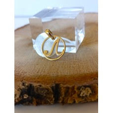 Μενταγιόν Μονόγραμμα ¨Λ" Χρυσό 14Κ με φίλντισι (N221)